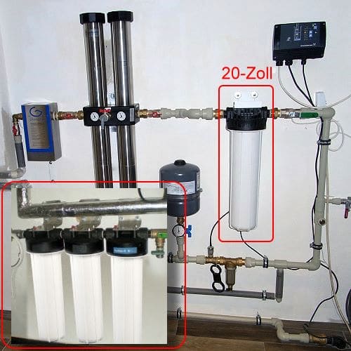 20-Zoll Hauswasserfilter installiert