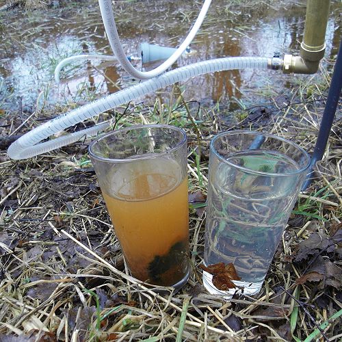 Bachwasser vorfiltern zur autarken Wasserversorgung