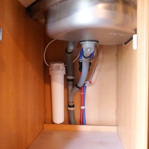 2-stufiger Kombi-Wasserfilter mit Schnellwechselpatrone