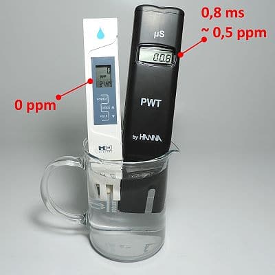 Leitwertmessgerät für destilliertes Wasser
